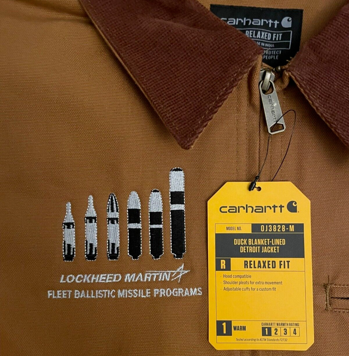 Lockheed Martin ICBM Decal Carhartt Duck Detroit Jacket (ALL SIZES AVAILABLE✅)