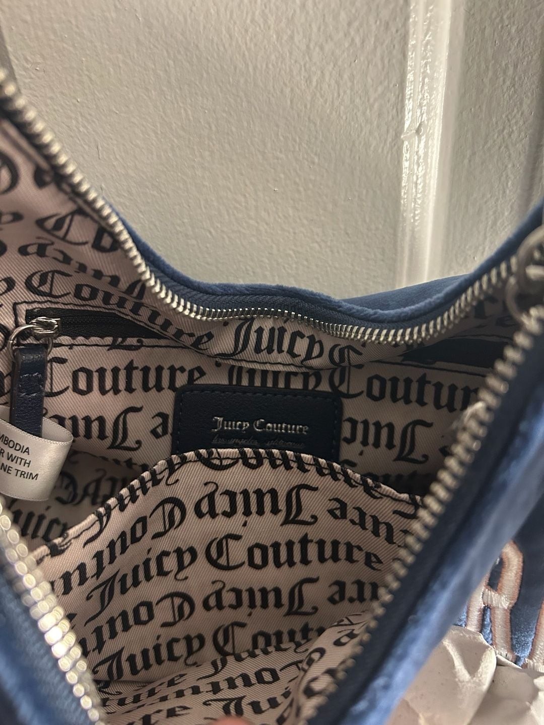 Juicy Couture Couture University Shoulder Bag in Navy Regal Blue