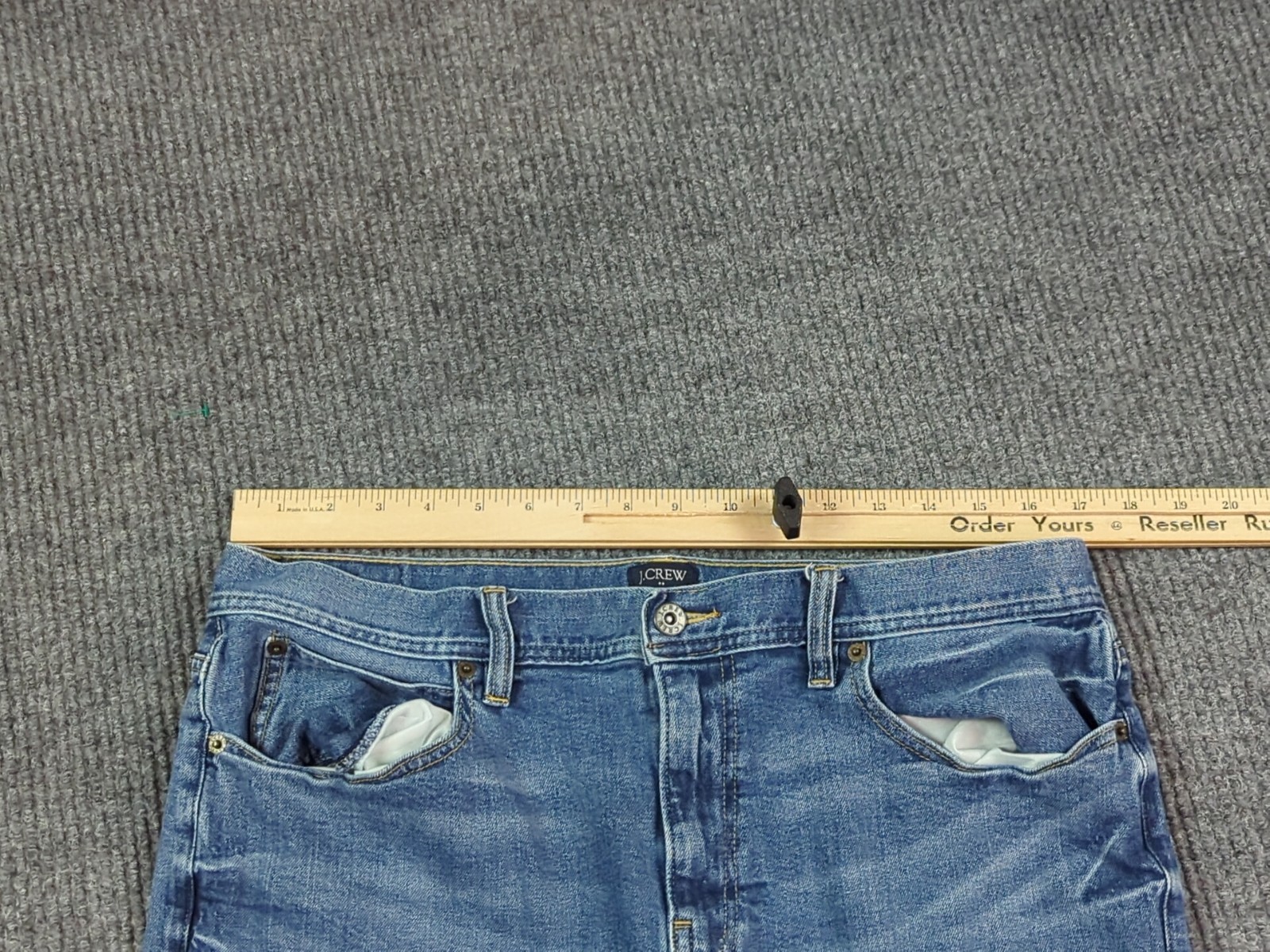 J Crew Jeans Men 34×34 Blue Straight The Sutton Denim Cotton