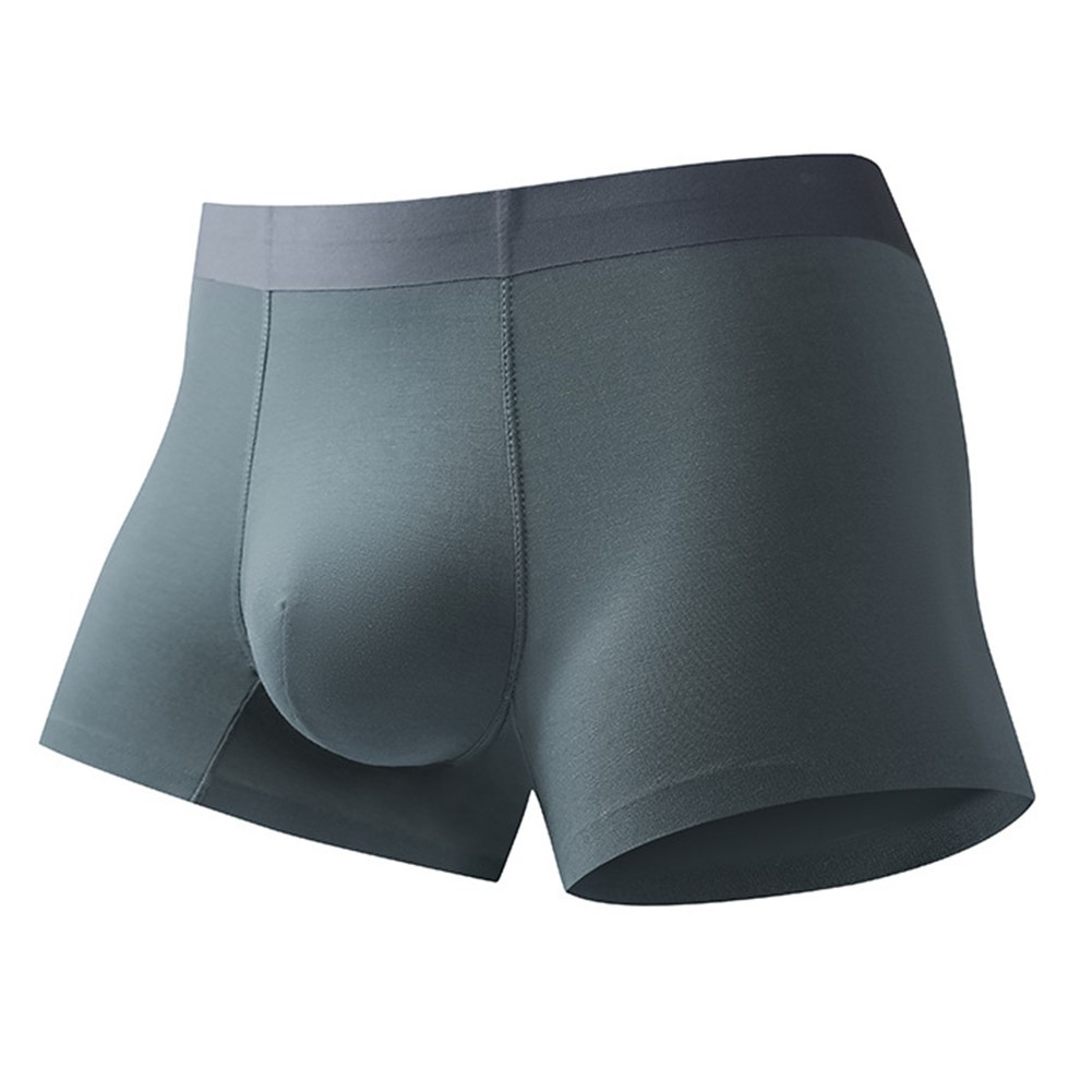 Seamless Breathable Men Boxer Briefs Underwear Solid Color Modal Spandex Blend