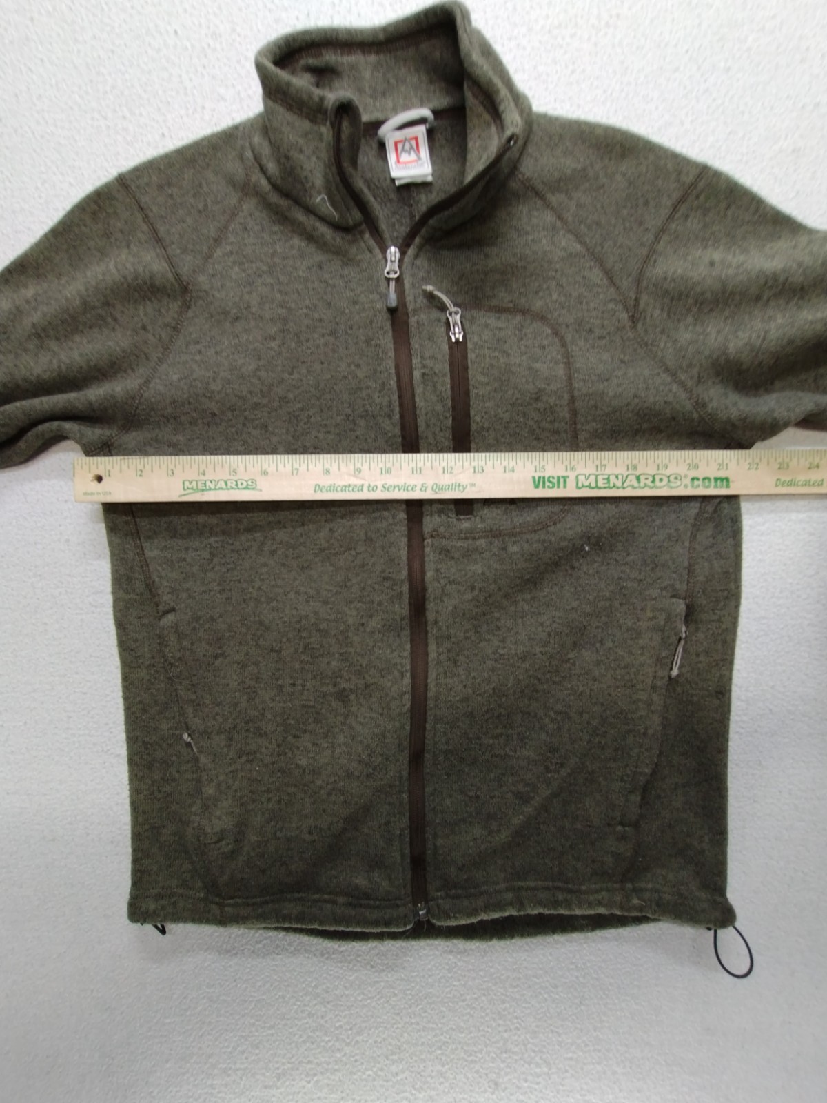 Avalanche Fullzip Jacket Mens Large Green Casual Outdoor Hike Warm