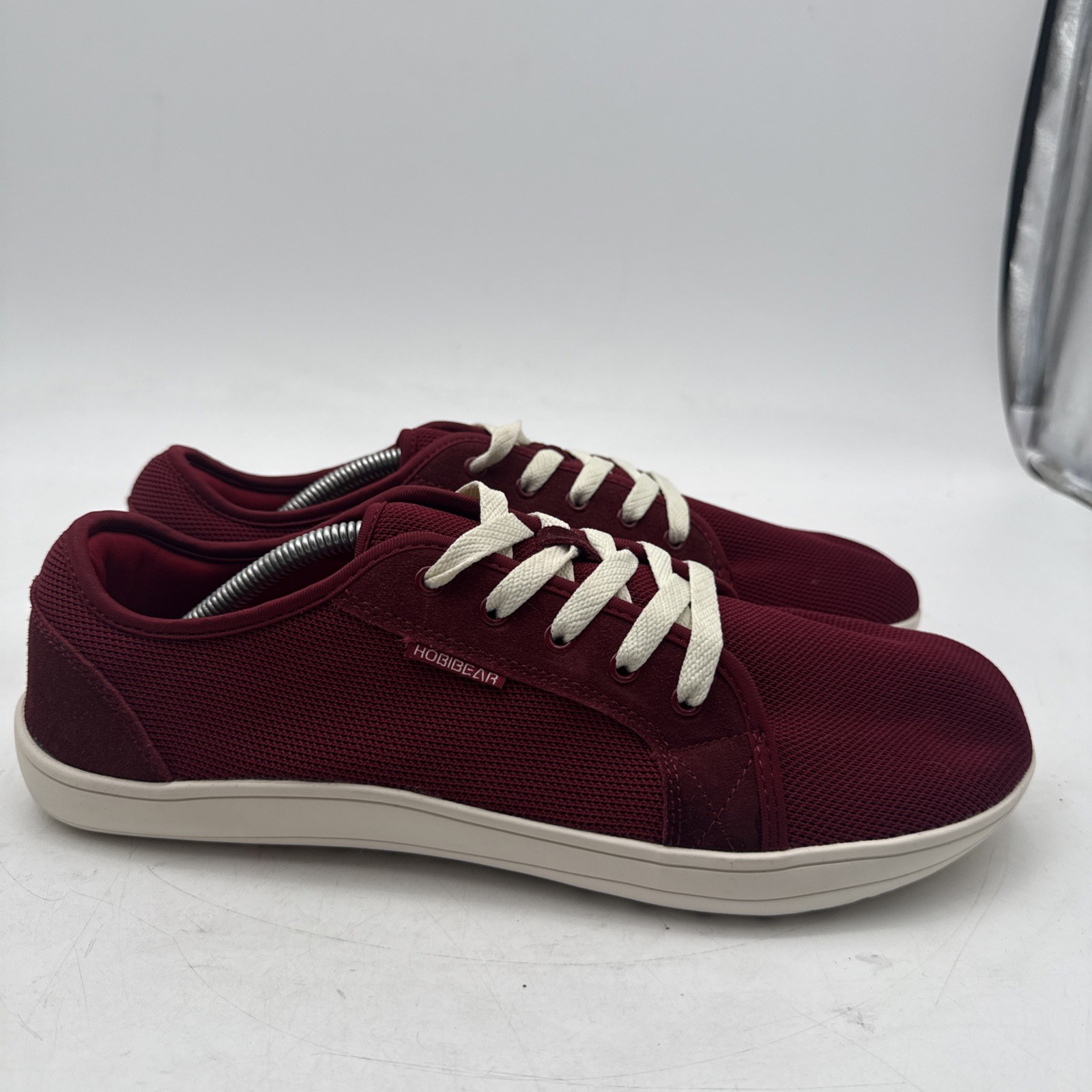Hobibear Burgundy Minimalist Suede Men’s Lace Up Walking Sneakers Size 45 Us 11