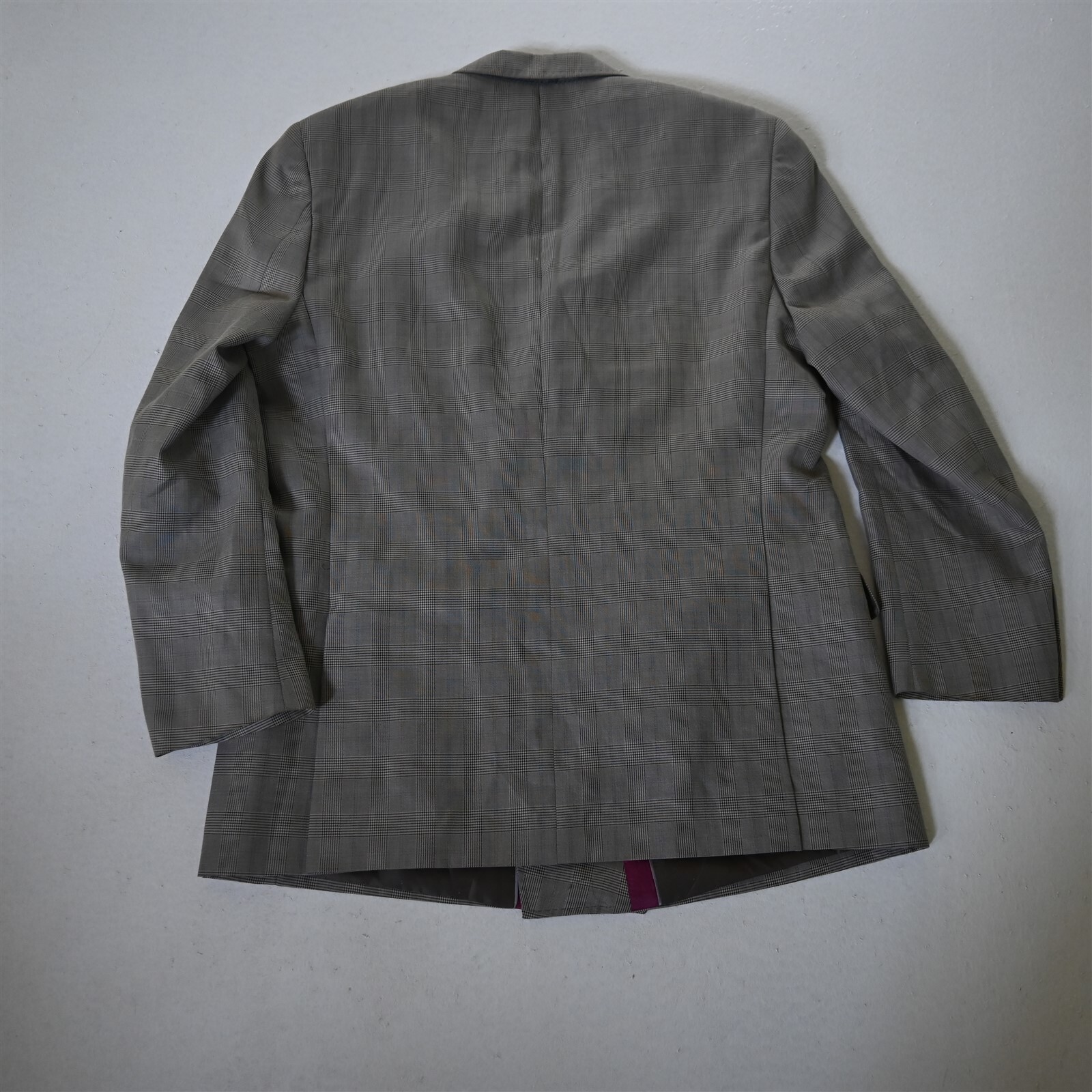 Lineage 42R Brown Glenn Check Double Breasted Mens Blazer Suit Jacket Sport Coat