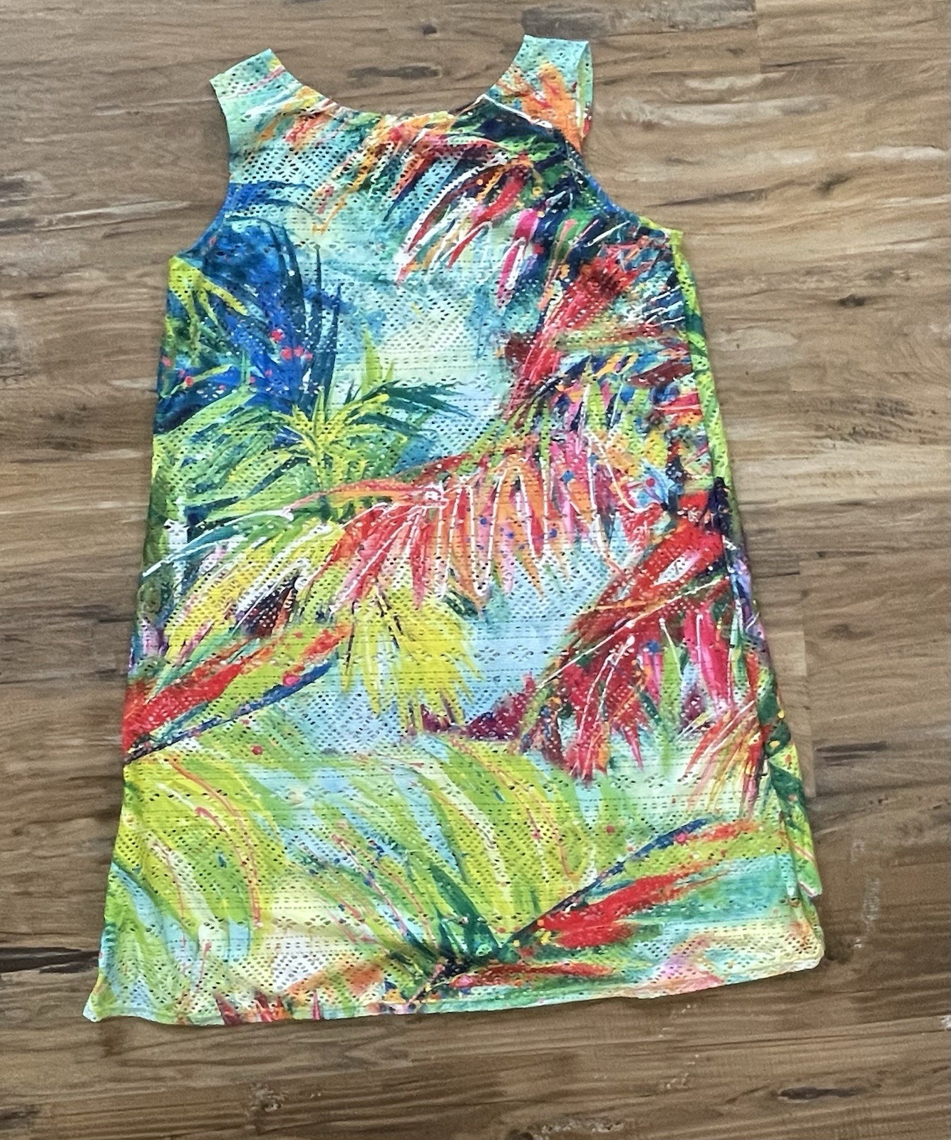 Leoma Lovegrove Beach Swim Cover-up Dress Tropical Hawaiian