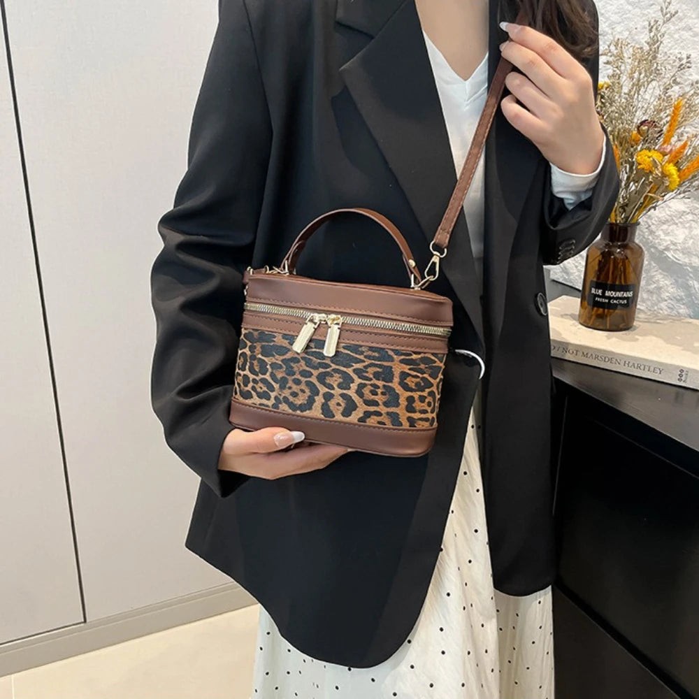 Leopard Pattern Crossbody Shoulder Bag