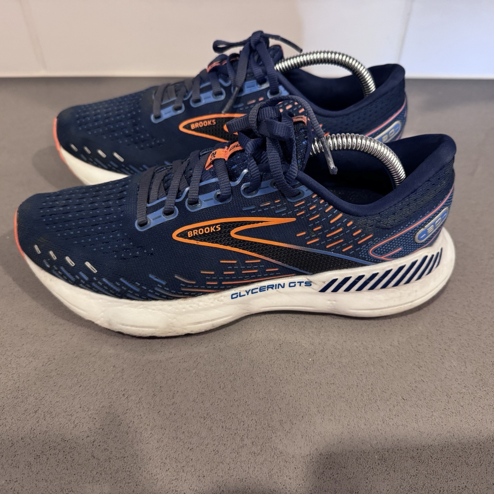 Brooks Glycerin 20 Mens Size 8Running Shoes Navy Orange
