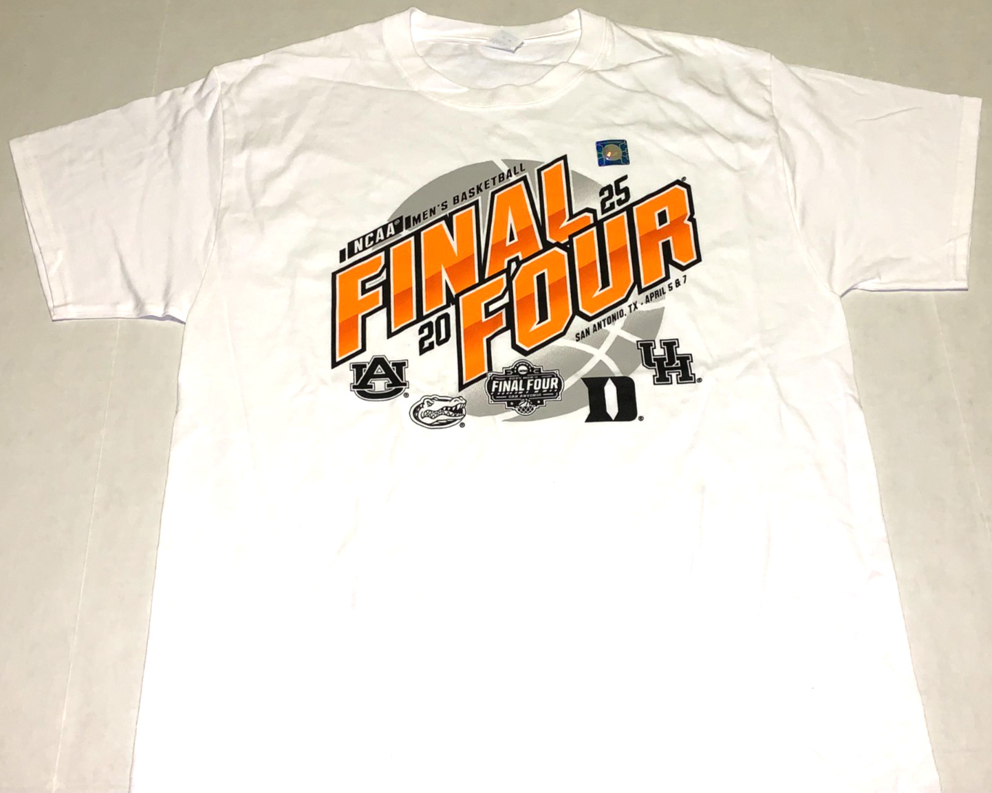 NCAA Basketball Final Four 2025 Duke Auburn Florida Houston T-Shirt New! NWT LG