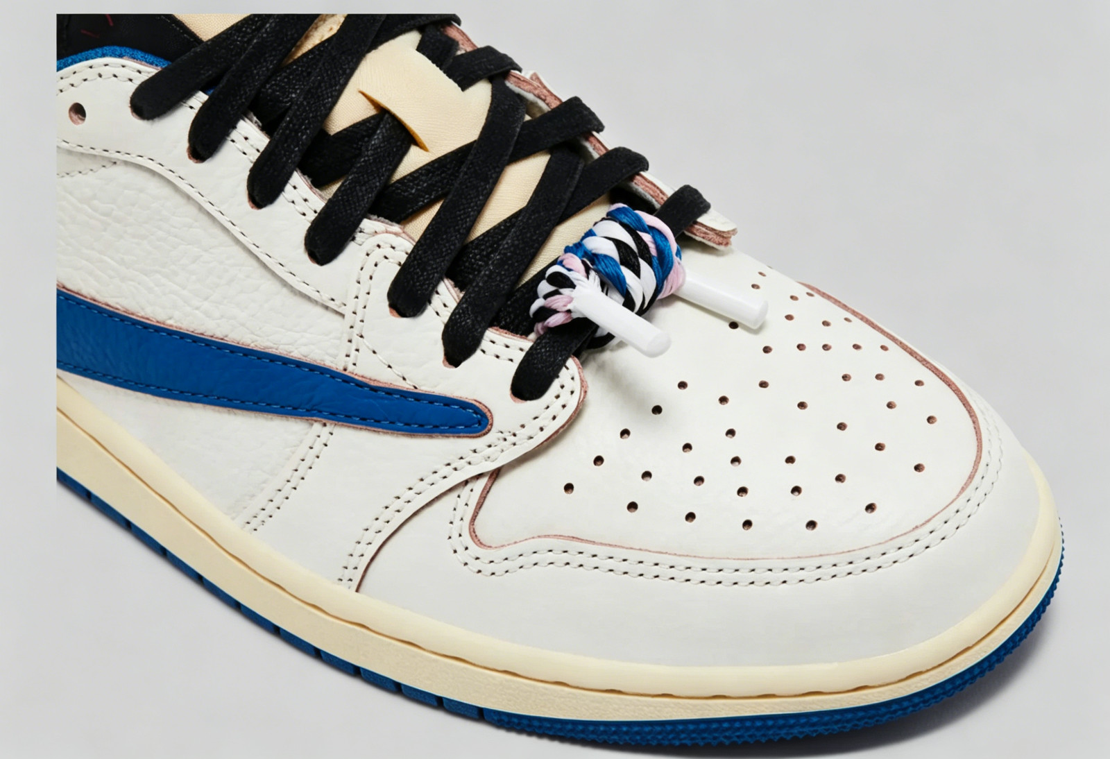 ✅Jordan 1 Retro Low OG SP Fragment x Travis Scott Military Blue DM7866-104