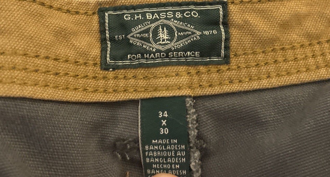g.h. bass co. mens pants