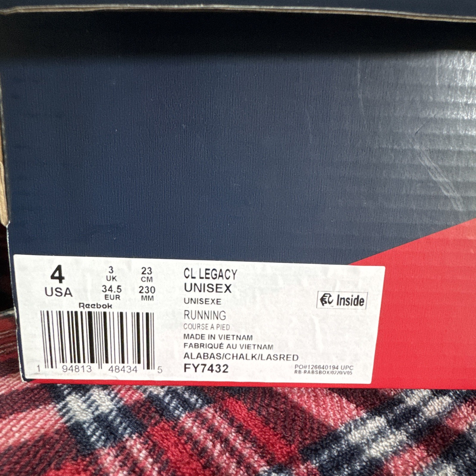 Reebok CL Legacy Low Top Lace-Up Running Sneakers Chalk/Alabaster FY7432