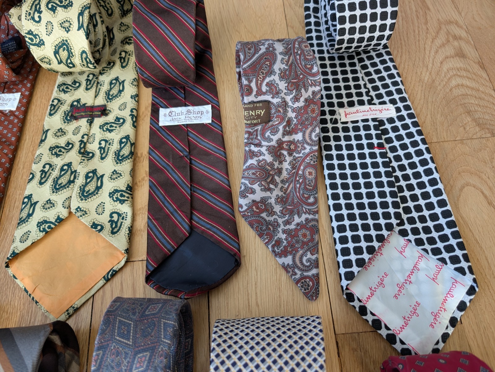 Vtg Jack Henry Country Club Plaza Kansas City Mens Tie Lot Of 11 Geometric Silk