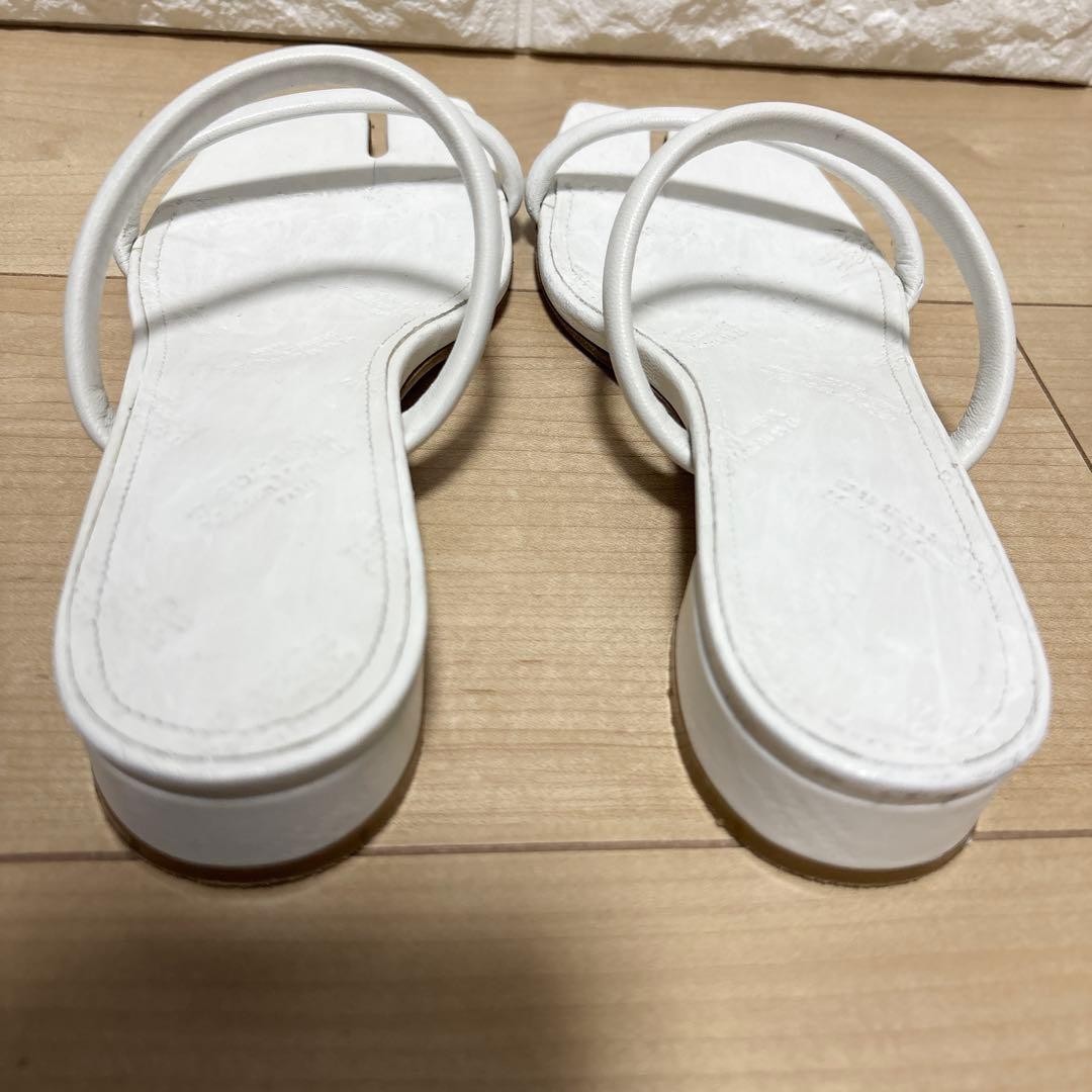 Maison Margiela Tabi Leather Flat Sandals 22.5Cm Women Sandal Shoes Original Col