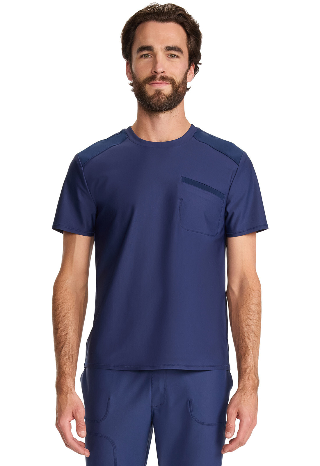 Navy Cherokee Scrubs Infinity GNR8 Mens Crew Neck Top IN626A NAV Antimicrobial