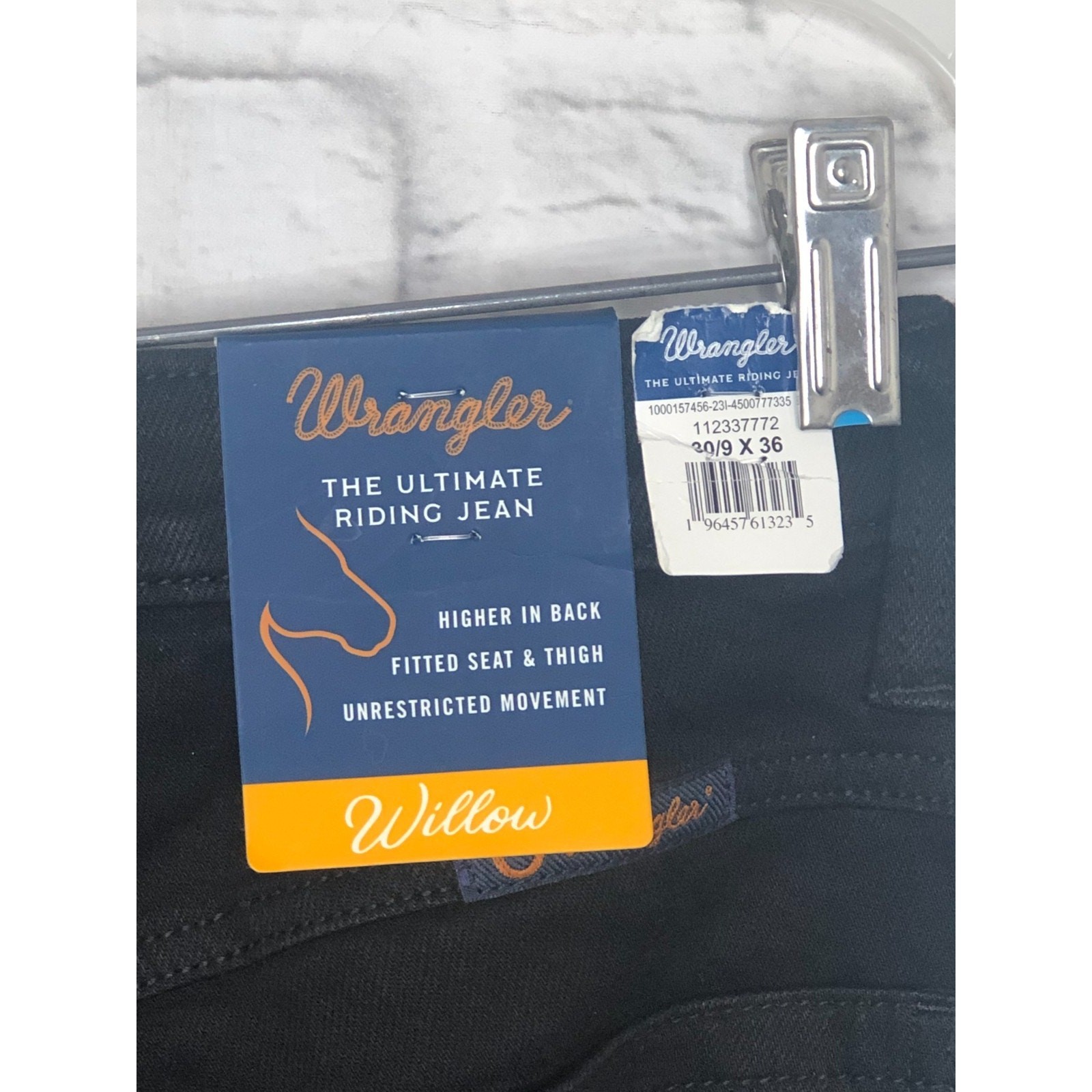 Wrangler Willow Ultimate Riding Jeans 30/9×36 Black Denim