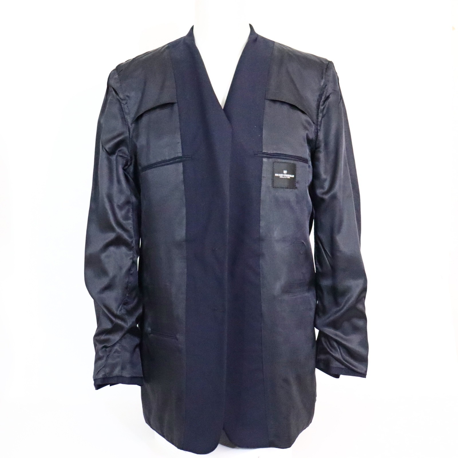 Mens Extra Long Blazer Size 44 Hickey Freeman Collection 44XL Brass Metal Button