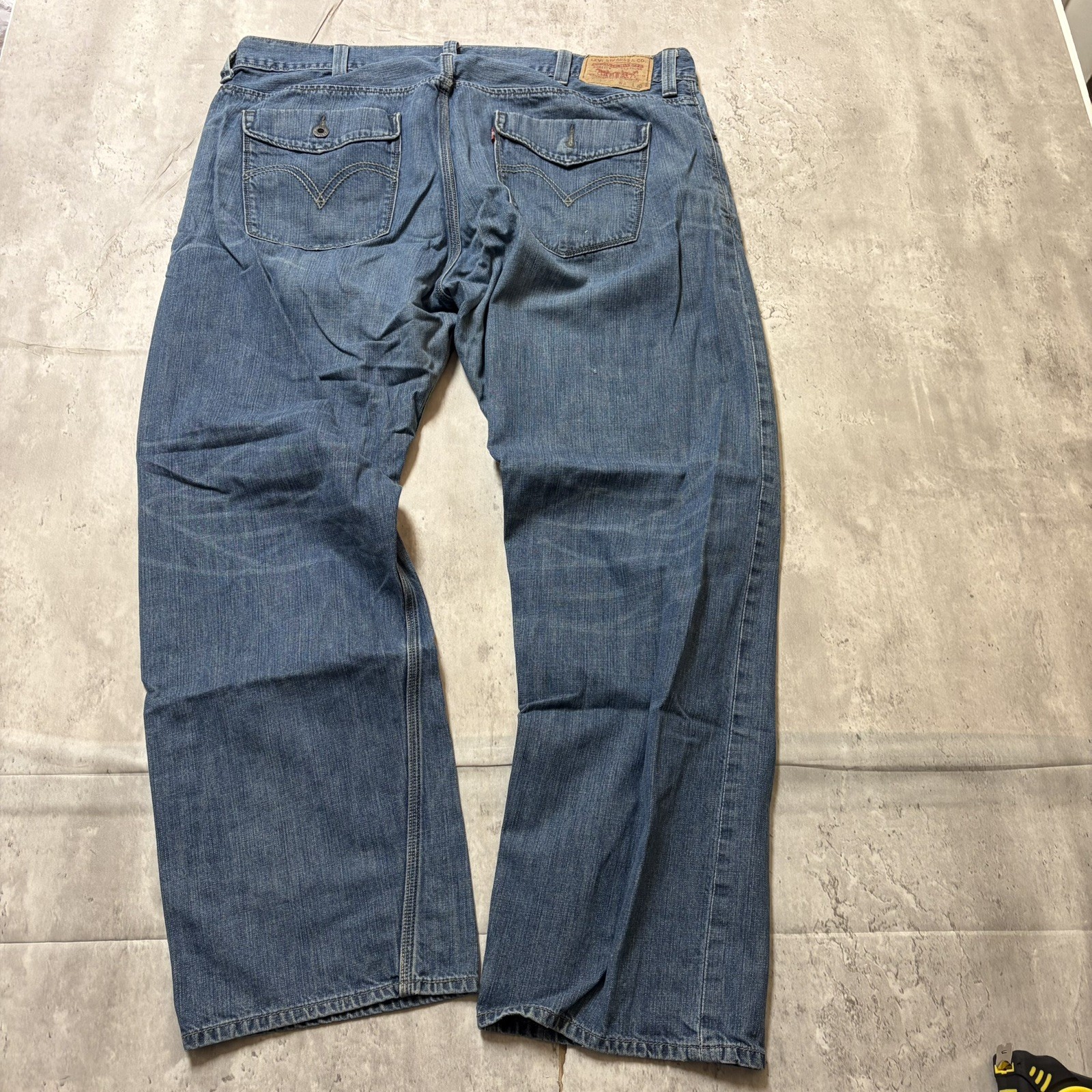 Levis 514 Mens Straight Fit Blue Denim Jeans 42×30 Stretch Medium Wash Pants