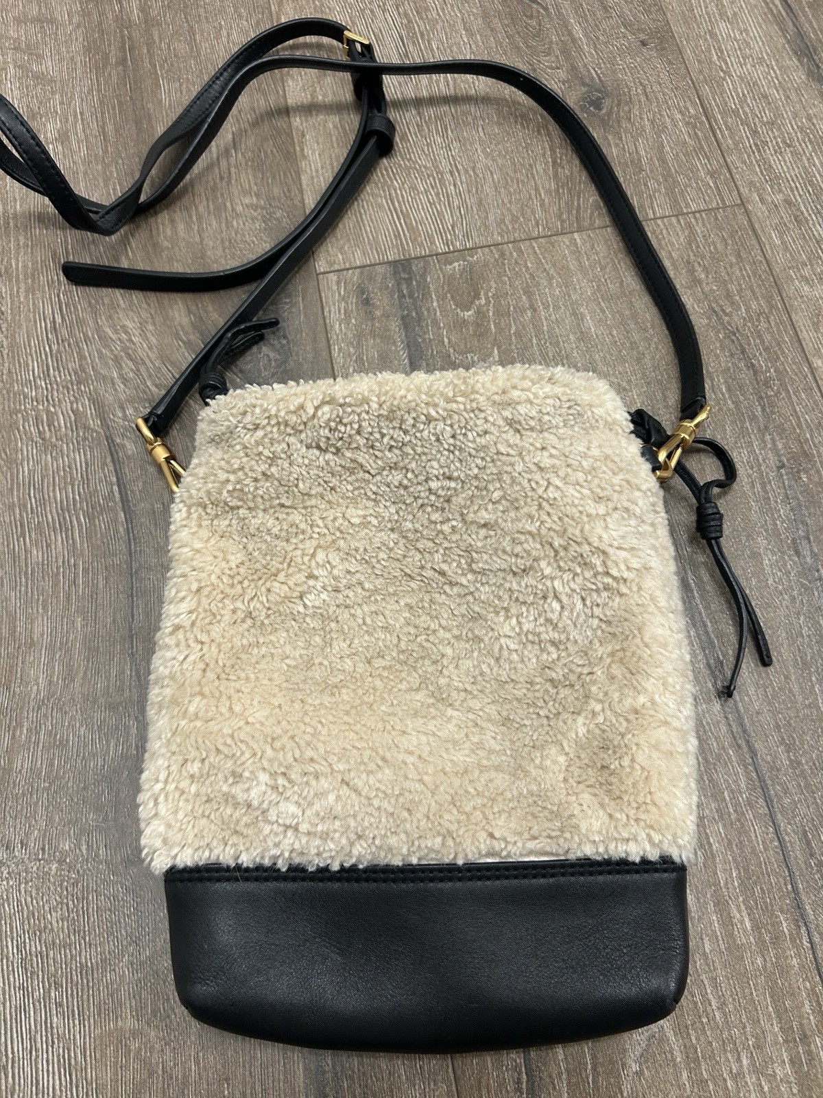 Kate Spade Eva Faux Shearling Bucket Phone Crossbody