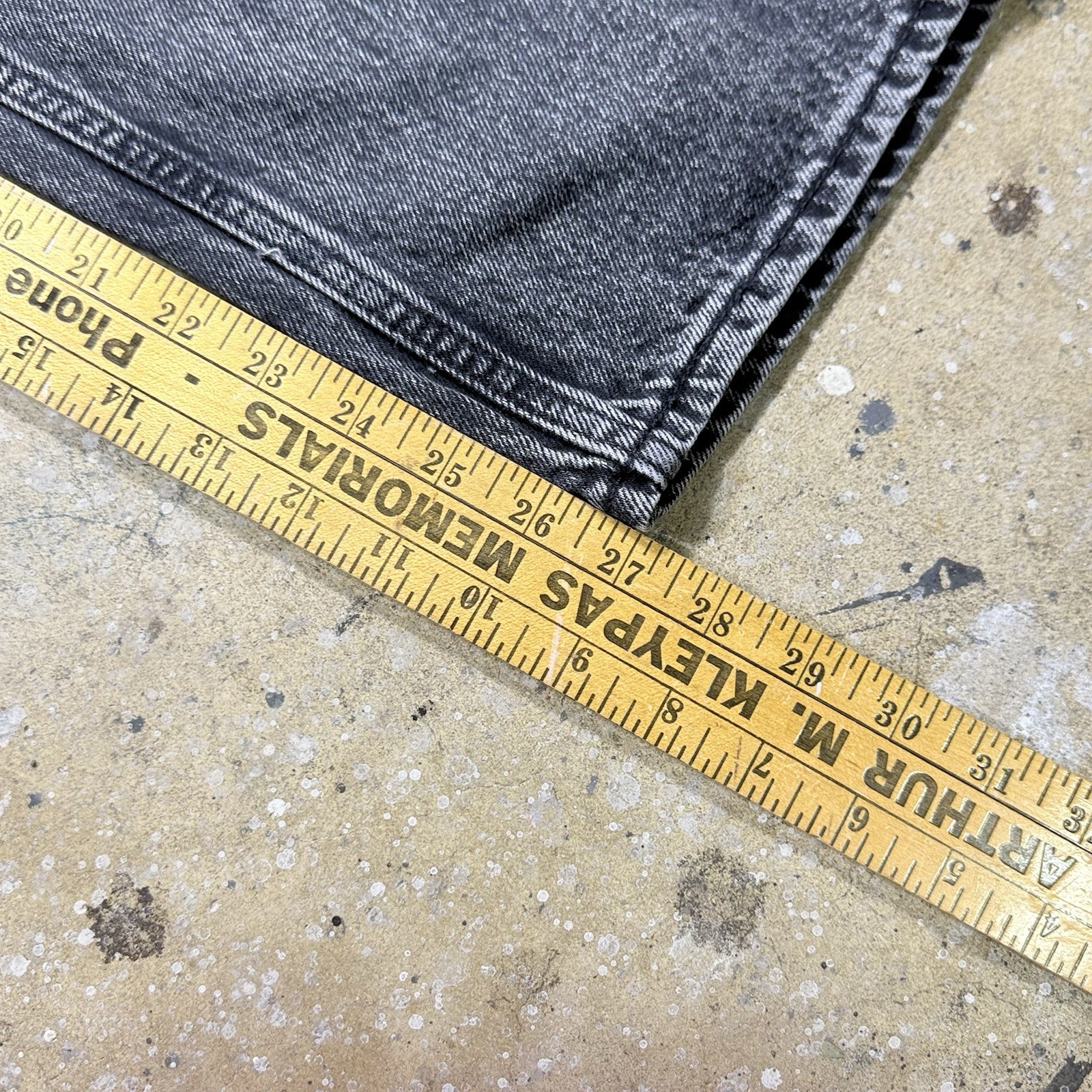 Levi’s Premium Lot 568 Stonewash Black Baggy 32×30 Cargo Jeans Mens Loose Fit