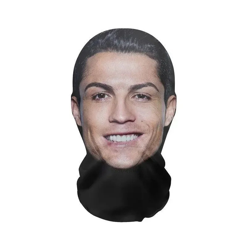 3D Celebrity Face Mask Funny Full Head Balaclava Cosplay Halloween Party Props