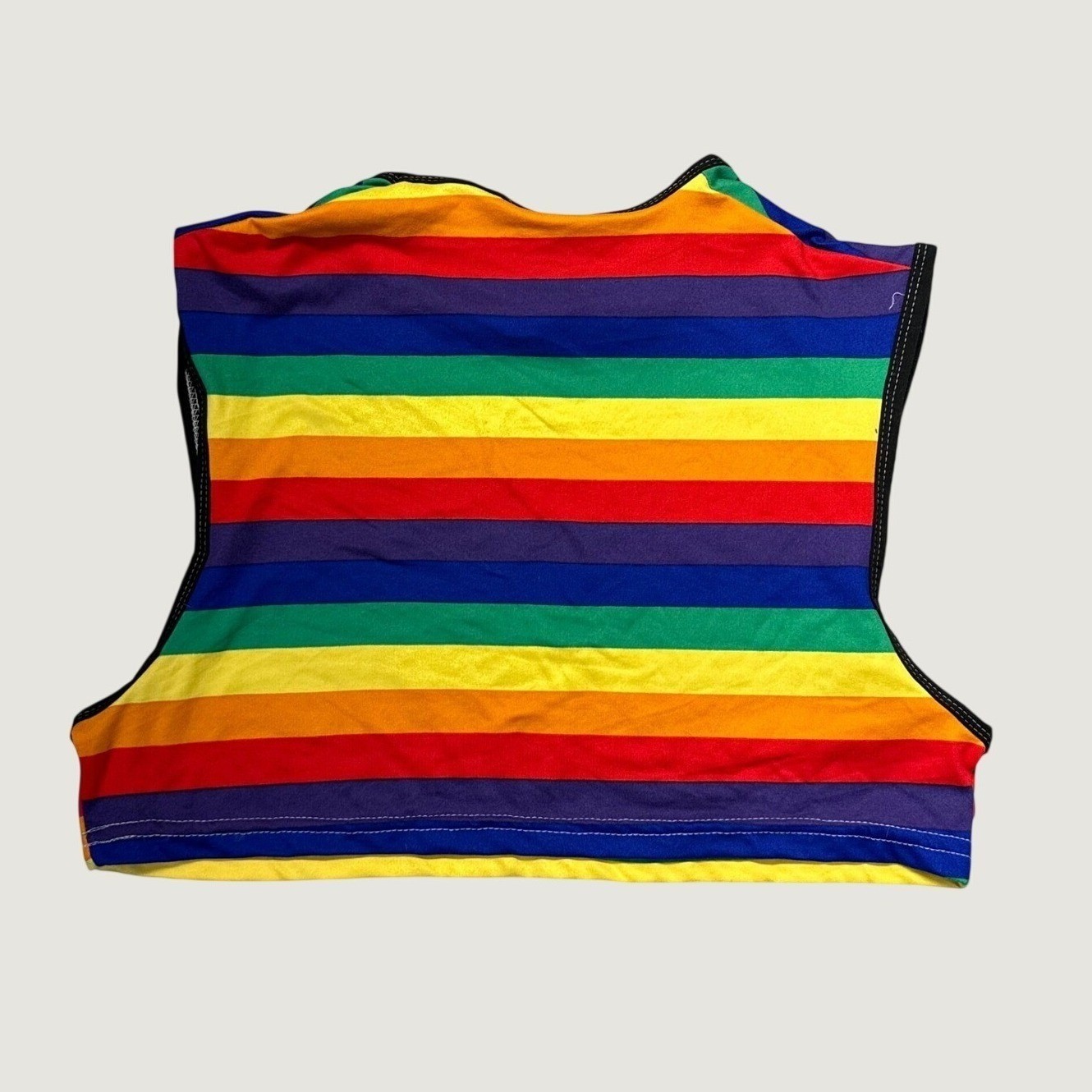 Rainbow Striped MD Rave Festival Queer Fashion LGBTQ Colorful 90s Pride Retro