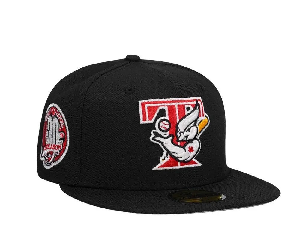 Topperzstore Exclusive Toronto Blue Jays New Era 59fifty 7 5/8 Black Dome Glow