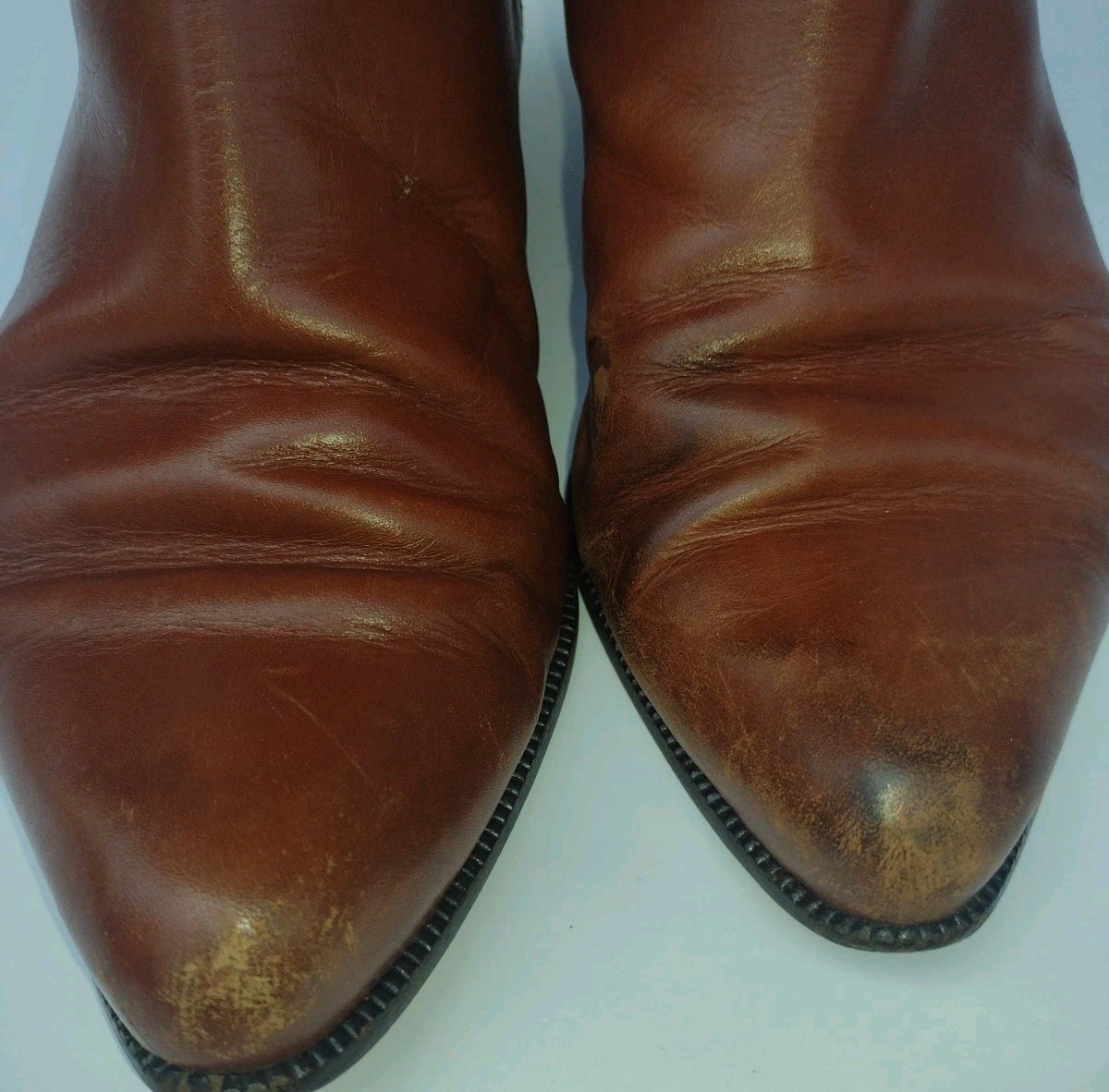 Cognac Italian Leather Boho Western Cottagecore Sudini Boots Women’s 10W