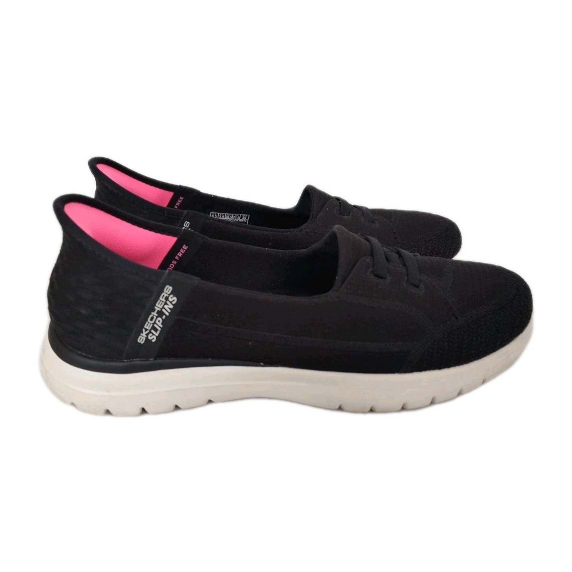 Skechers Slip Ins On-The-Go Flex Top Notch Black Shoes Womans 6.5