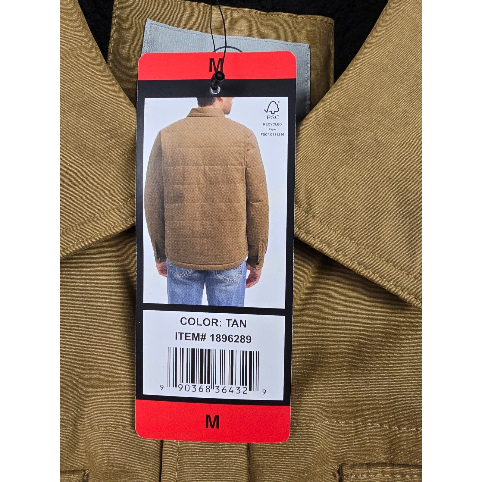 Hurley Shirt Jacket Mens Medium Tan Sherpa Lined Snap Front Shacket Pockets