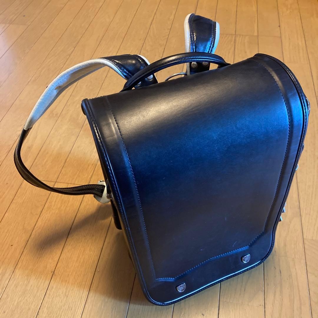 Randoseru Backpack Black Leather Japan Made School Bag