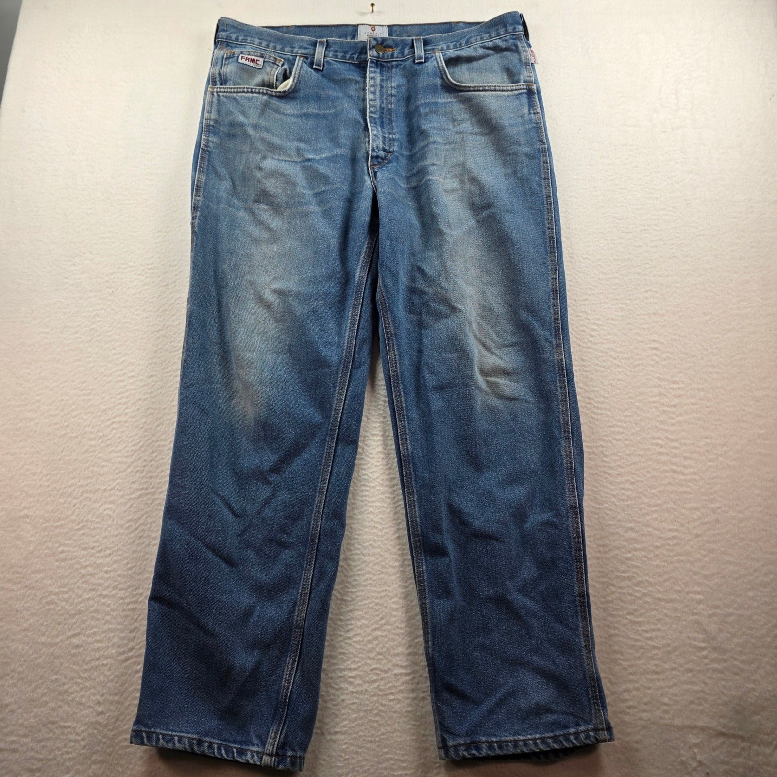 Tyndale FRMC Flame Resistant Denim Work Jeans Mens 38×30 Blue F290T USA HRC 2