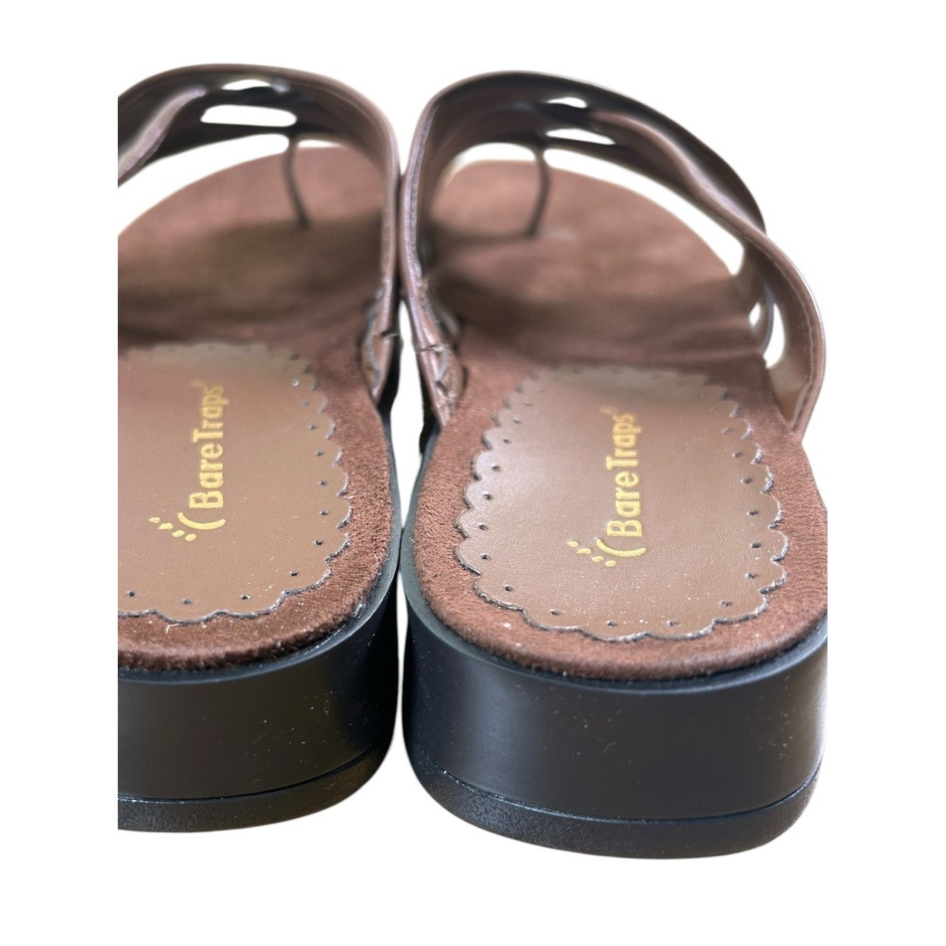 BARETRAPS Outsmart Brown Toe Loop Comfort Sandals Platform Slides 8.5 NWOT