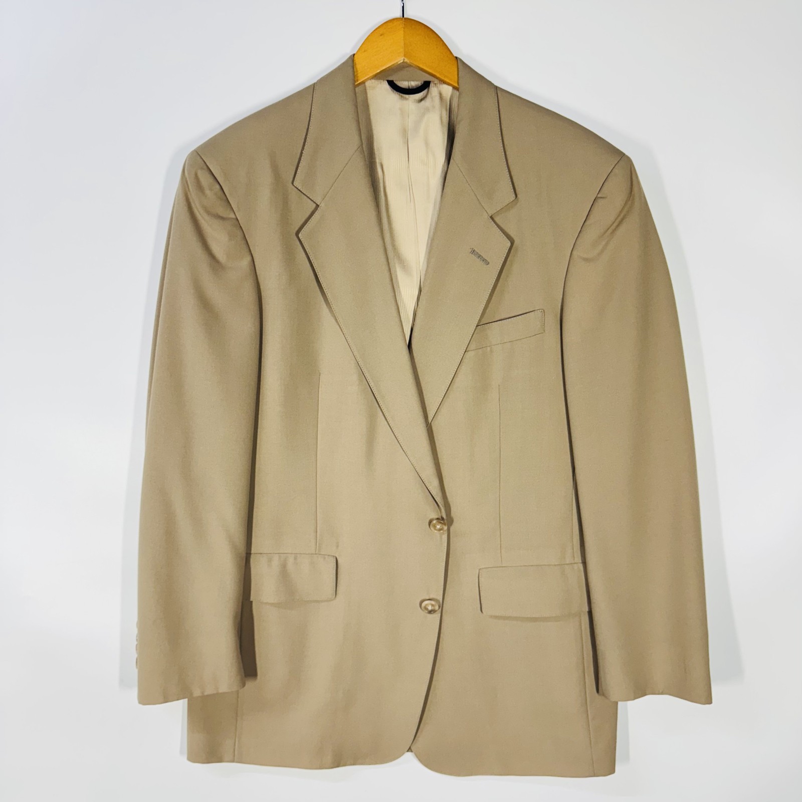 Austin Reed Men’s Blazer Jacket Ivory Gold Button USA Made Sport Coat Vintage