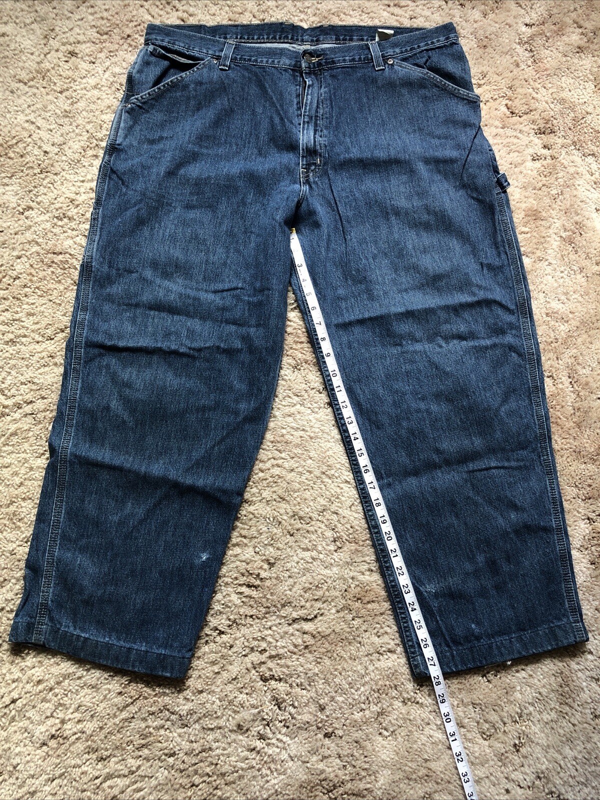 Members Mark Men’s Blue Jeans Size 42×30 Vintage Carpenter Pants W42 L30