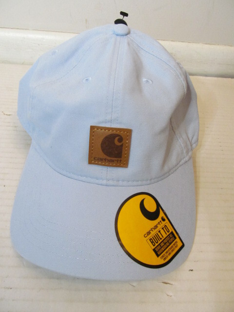 Carhartt Womens Built To Leather Patch Canvas Hat, Peach or Blue, One SizeAH0289