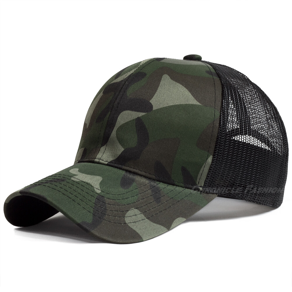 Plain Trucker Hat Mesh Back Snapback Baseball Cap Solid Visor Blank Caps Hats
