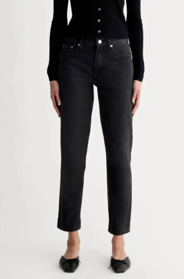 Everlane The Super Soft Straight Leg Jean Women’s Size 30 Reg in Black NWT!