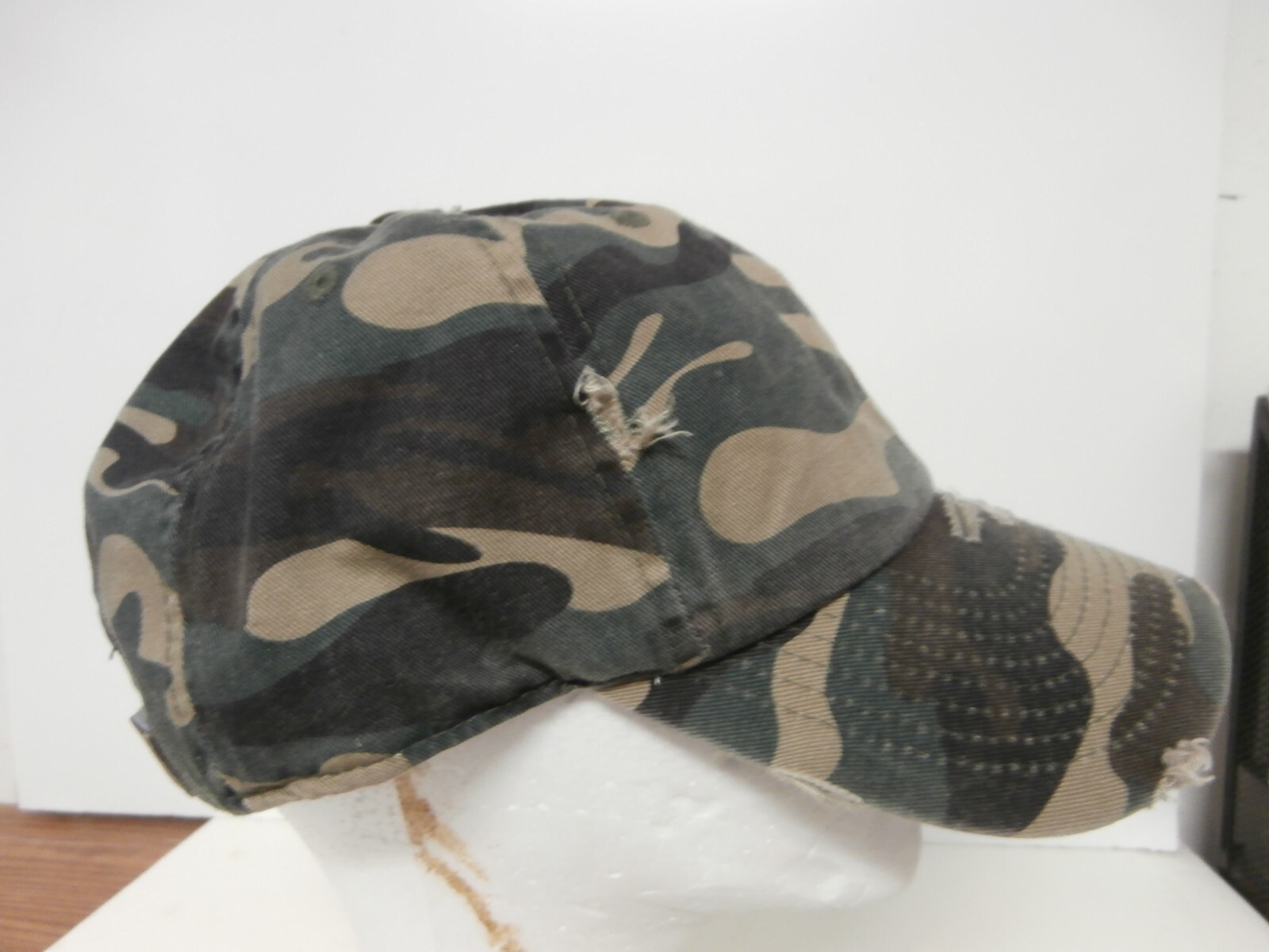 New Kbethos Vintage Style All Army Fatigue Print Distressed Hat Adjustable Blank