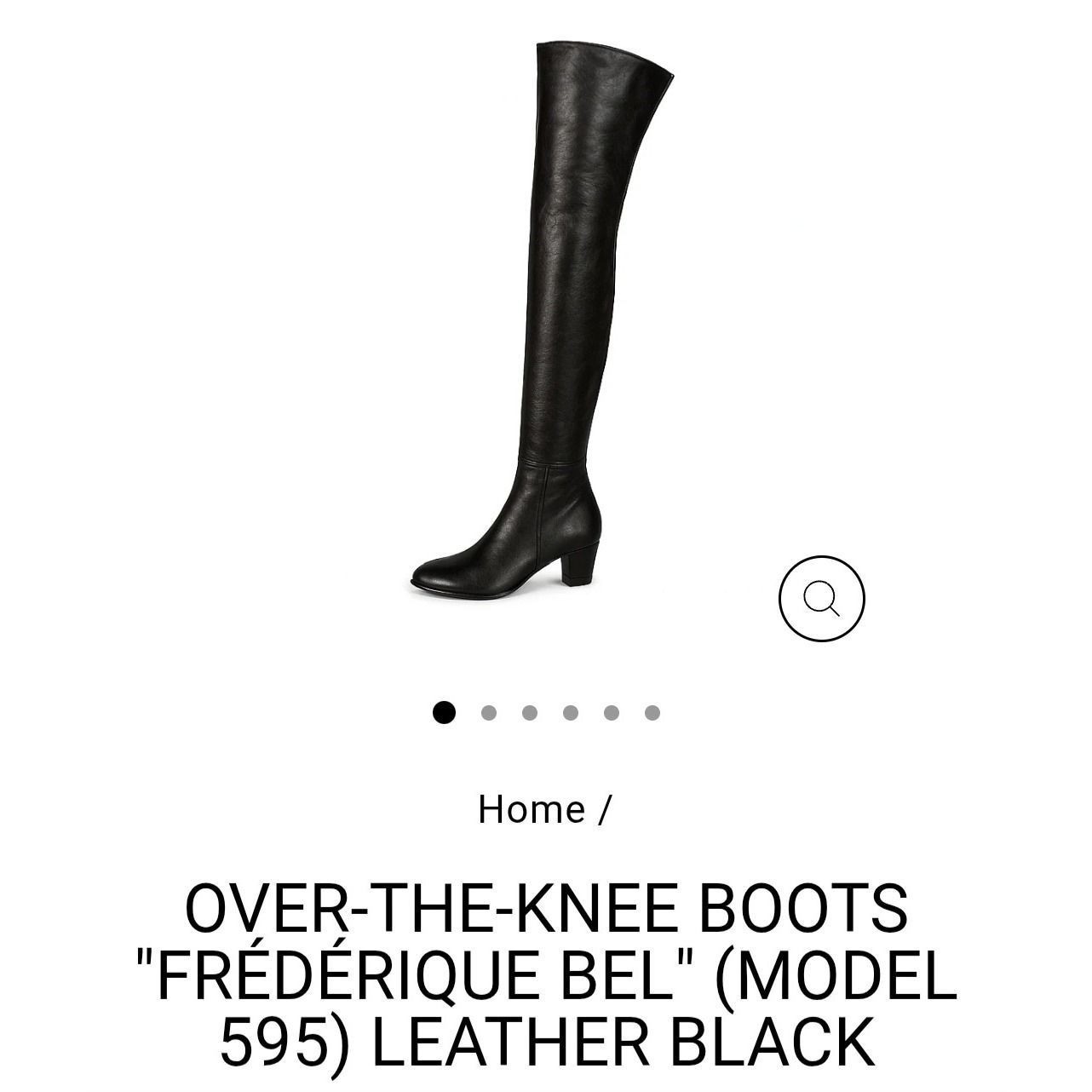 Fernando Berlin Frederique Bel 595 Over The Knee Black Leather Boots EU 39