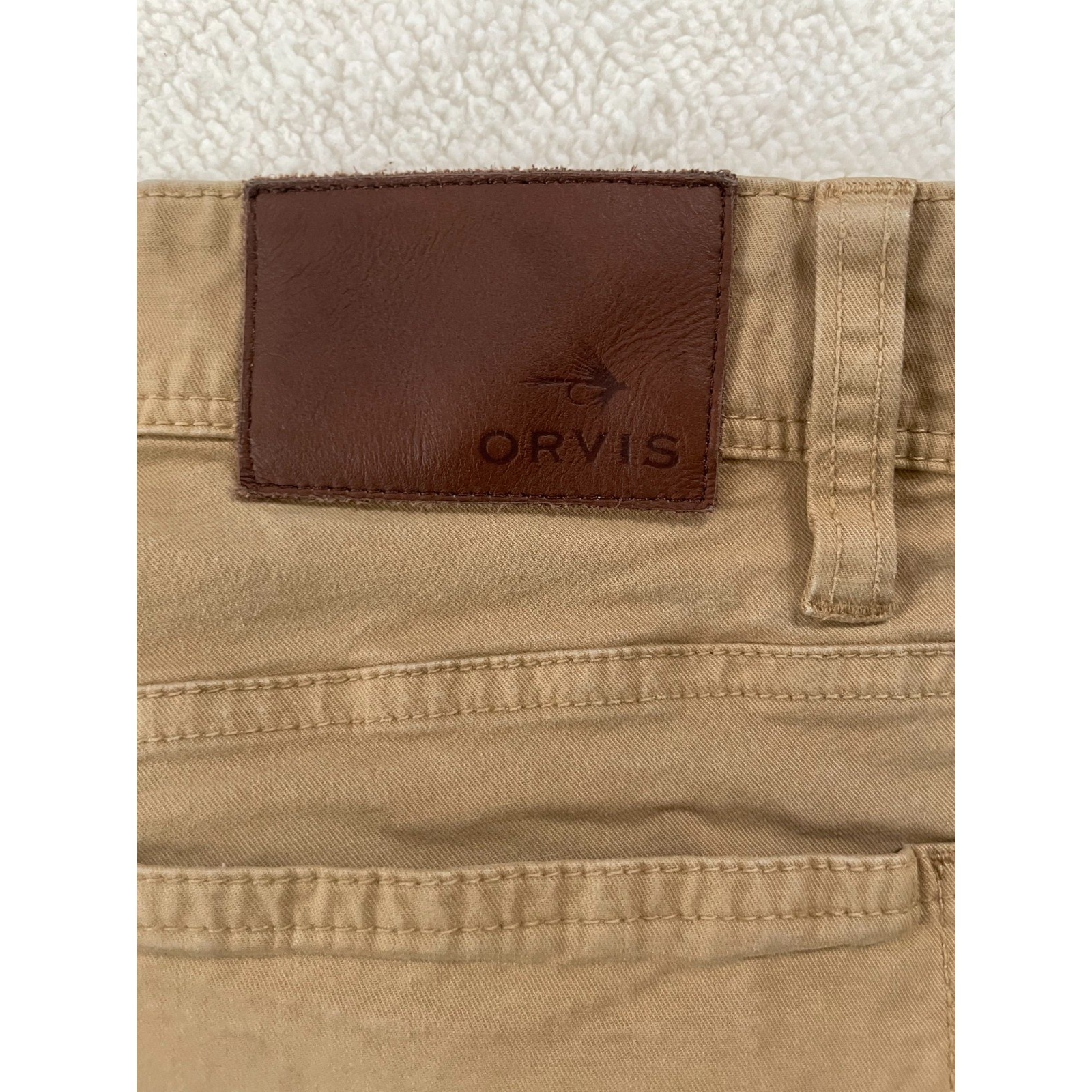 Orvis Pants 1856 Men’s 40×30 Stretch Heavy Twill 5 Five Pocket Tan Desert Khaki