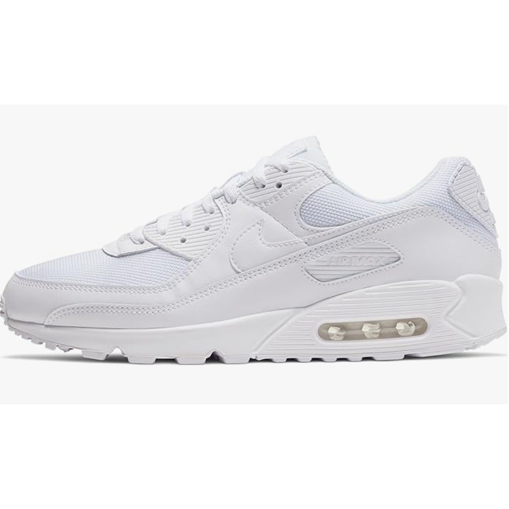 Nike Air Max 90, Men’s Running Shoes, White White Wolf Grey, 8 US