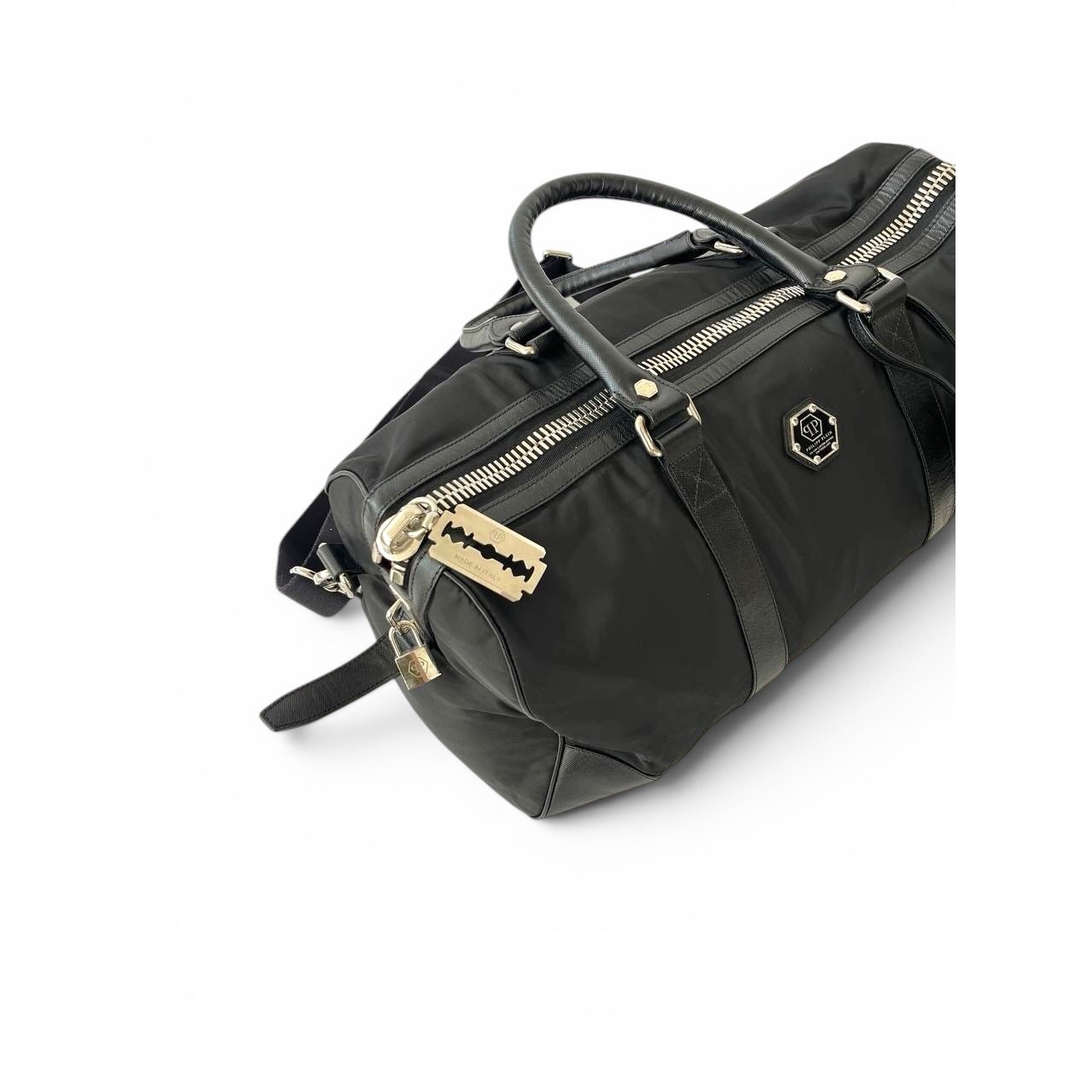 Philipp Plein Limited Edition Black Nylon Duffle Bag Weekender Travel Bag