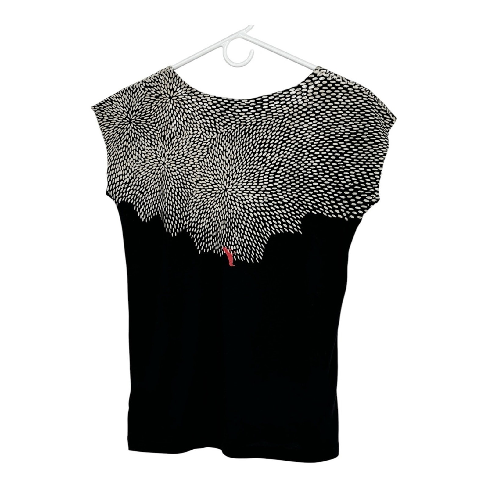 Umsteigan Large Bamboo Hand Screen Printed Black Rice Bamboo Top Red Bird Print