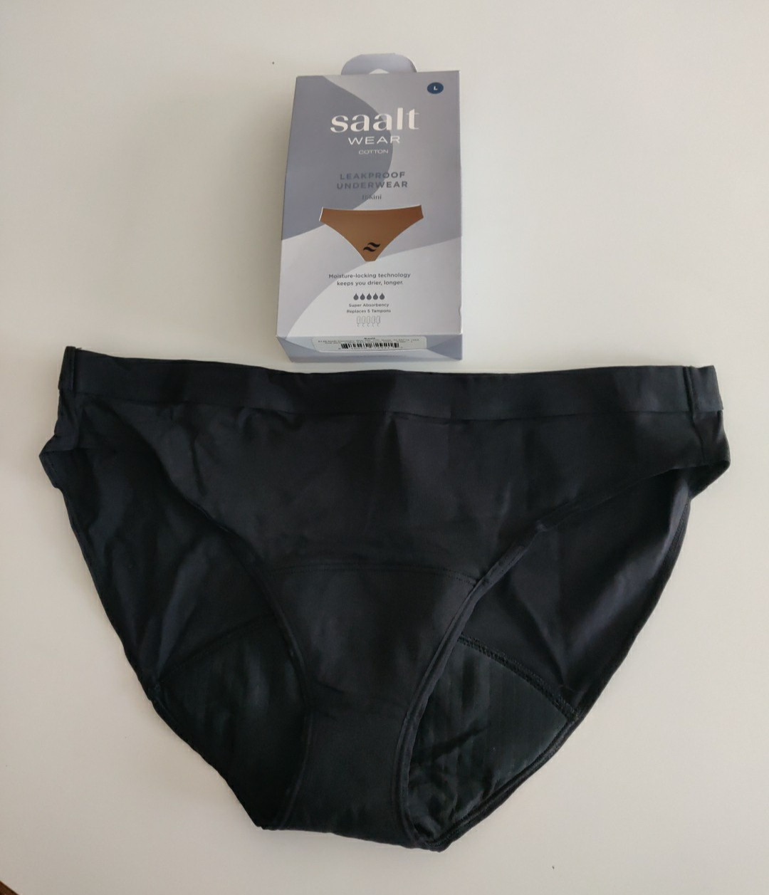 Saalt Leak Proof Period Underwear Super Absorbency Bikini Large – NEW in Box