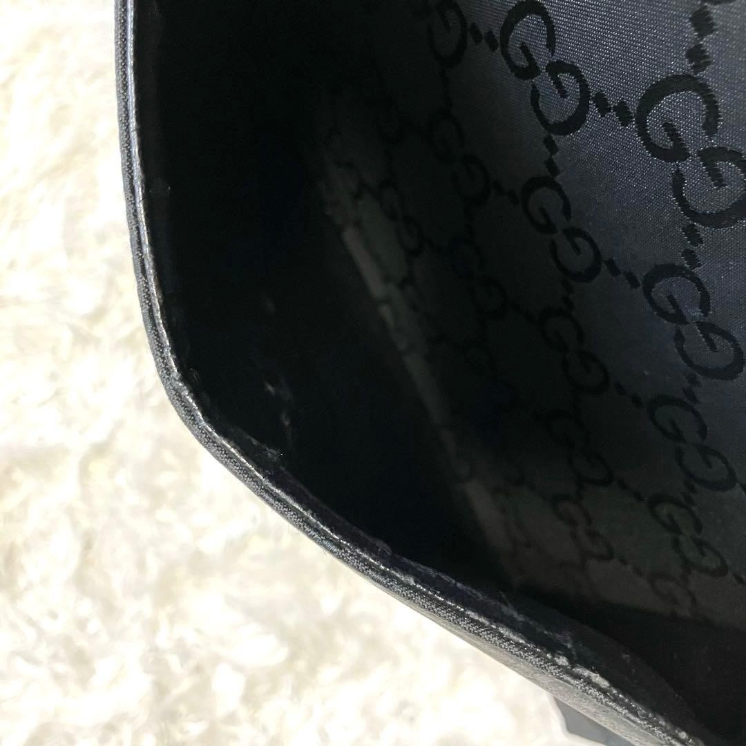 Gucci Shoulder Bag GG Pattern Leather Jacquard Woven Canvas