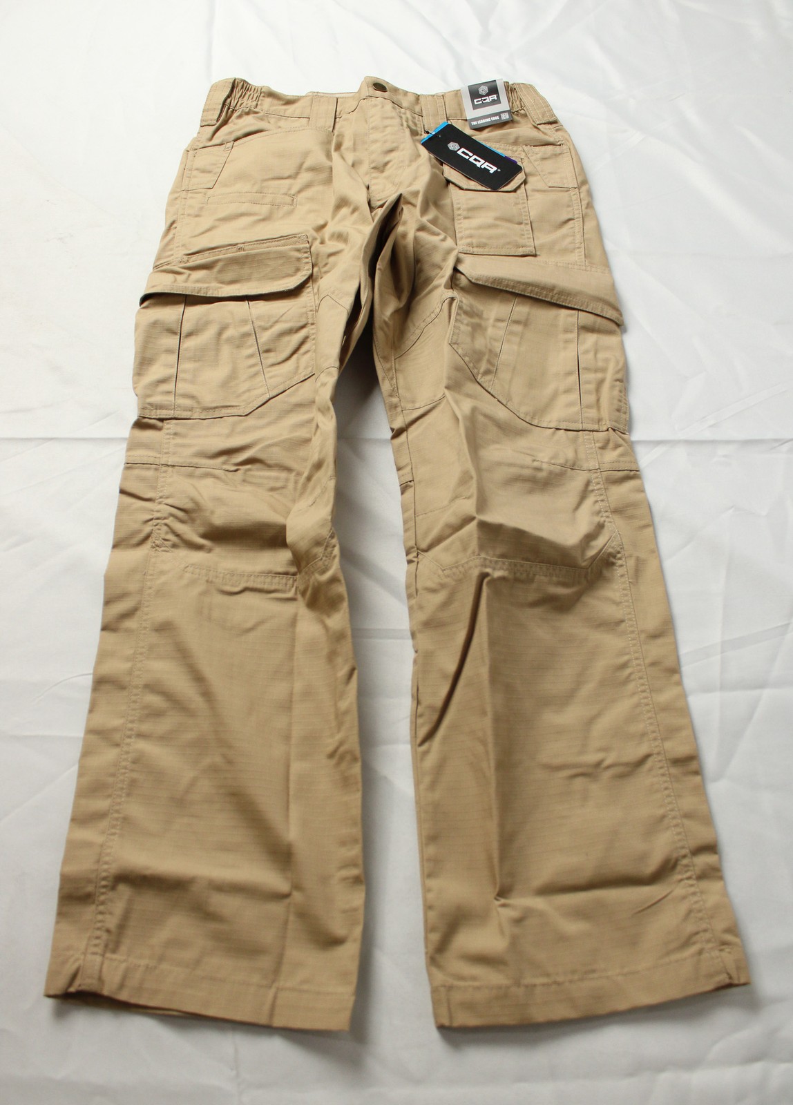 CQR Men’s Lightweight Tactical Cargo Pants EJ3 Alamo Khaki Size 30W NWT