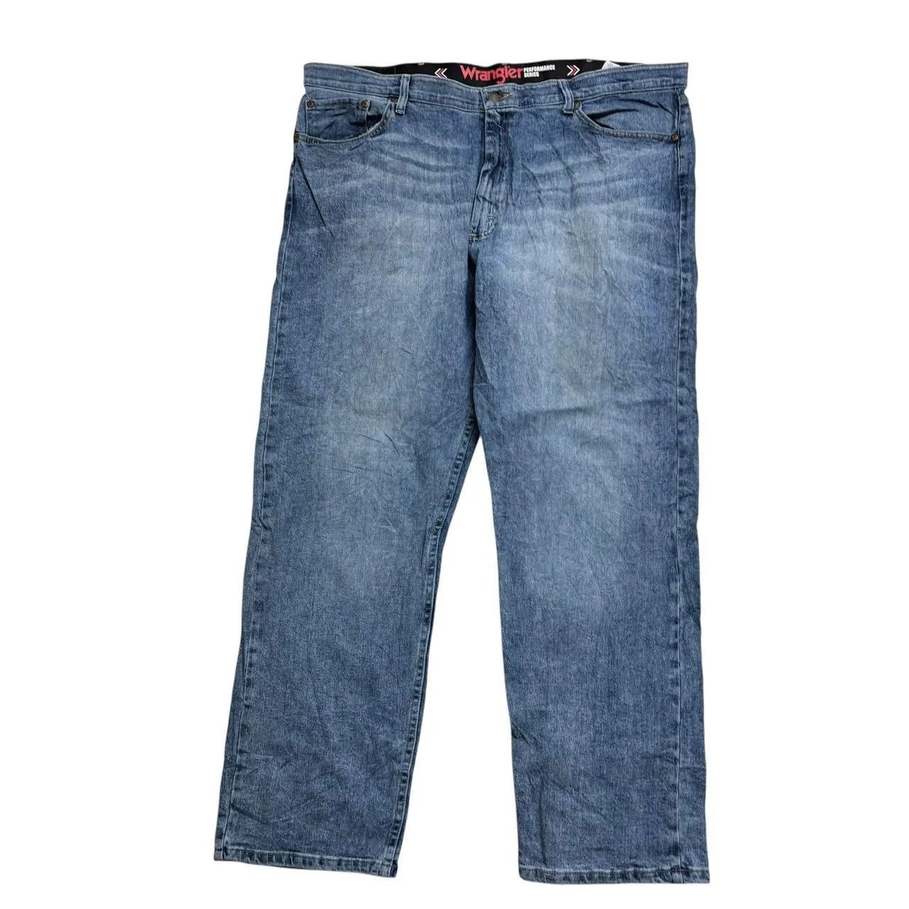 Wrangler Jeans Mens W40 L32 Light Blue Wash Denim Stretch Light Wash