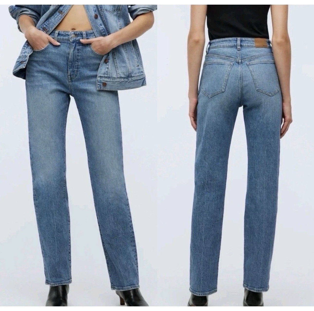 MADEWELL The ’90s Straight Jeans Light Wash Denim Fair Trade Certified Size 30