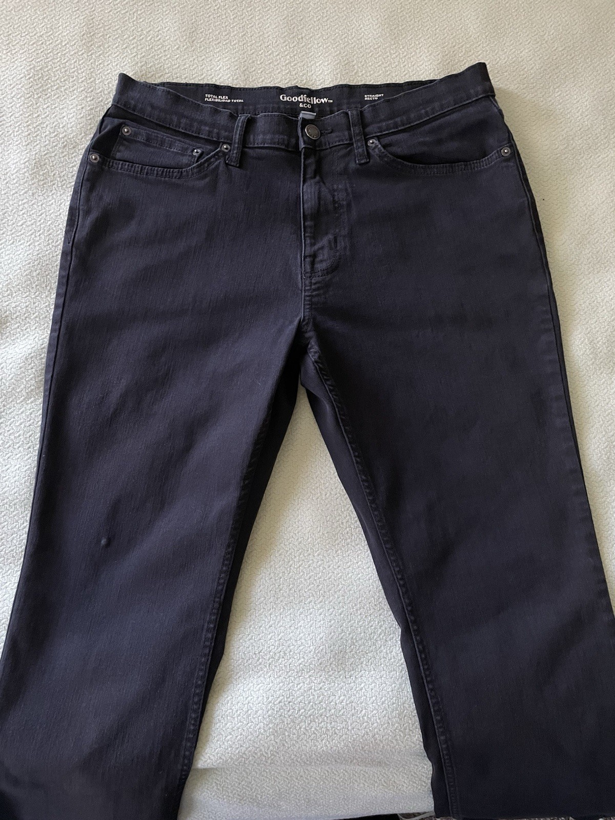 Goodfellow & Co Men’s Total Flex Straight Fit Dark Wash Black Denim Jeans