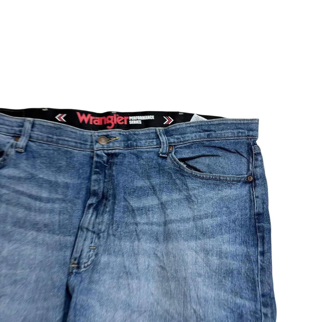 Wrangler Jeans Mens W40 L32 Light Blue Wash Denim Stretch Light Wash