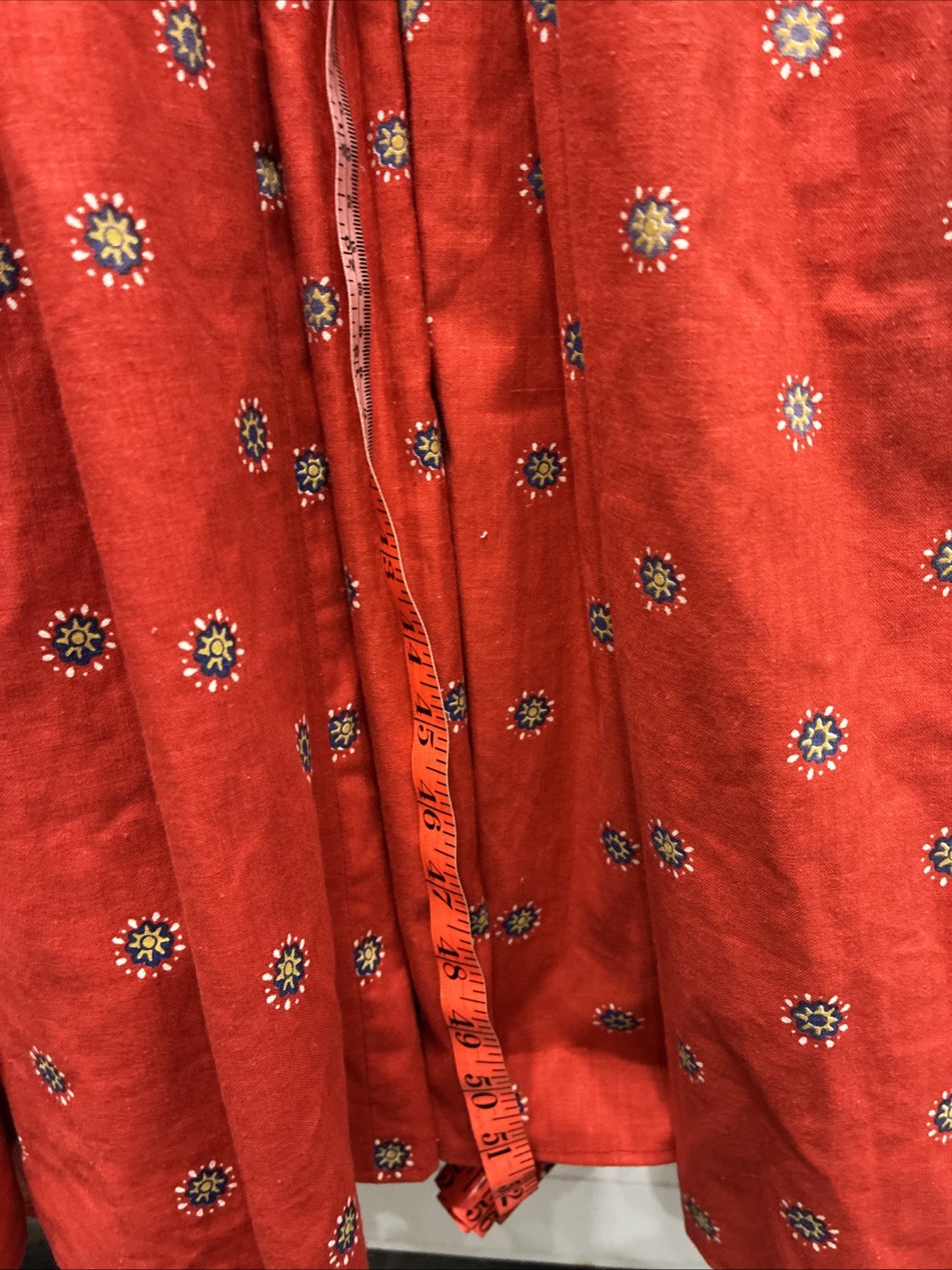 Vintage Afghan Kuchi Style Embroidered Beaded Red Maxi Dress Tribal Boho